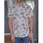 Chemise devred blanche � fleurs