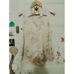 Chemise dos translucide sans manches multicolore 40 l h&m.
