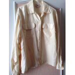 Chemise etam femme manches longues t. 2 en soie Écru et broderies main ton sur ton Chemise etam femme manches longues t. 2 en soie Écru et broderies main ton sur ton