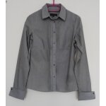 Chemise a fines rayures grises. kiabi woman. coton. polyester. elasthanne. taille 36 Chemise a fines rayures grises. kiabi woman. coton. polyester. elasthanne. taille 36
