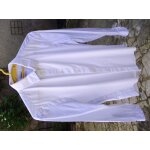 Chemise homme kenzo slim plus fit col blanc plastron blanc fine rayures bleues