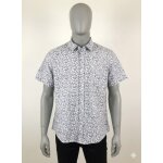 Chemise homme � manches courtes gris, bleu et blanc - kiabi - taille xxl