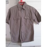 Chemise homme manches courtes marron celio taille m
