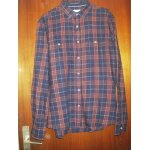 Chemise homme manches longues, col v, de marque celio, taille 39 / 40 ( m ), coloris cossais noir / ...