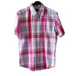 Chemise hugo boss taille l multicolore � carreaux coton tbe