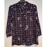 Chemise imprimée carreaux et fleurs manches 3 / 4 Chemise imprimée carreaux et fleurs manches 3 / 4