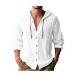 Chemise jersey blanche a capuche celio xxl