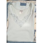 Chemise de jour - femme -  ; damart  ; - bleu ciel - sans manche - taille m