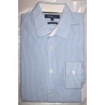 Chemise jules blanche et bleu ciel � rayures en coton