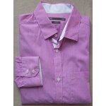 Chemise jules rose raye blanc