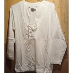 Chemise a lacets -   3 suisses - le chouchou   - en coton blanc - manches longues - taille 40 / 42