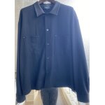 Chemise en laine et cuir noire the kooples.