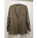 Chemise lin kaki
