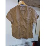 Chemise manches courtes camaeu taupe marron s