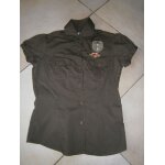 Chemise manches courtes marron taille 36 marque jennyfer