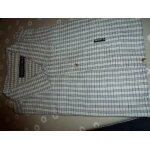 Chemise manches courtes trespass beige raye marine