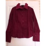 Chemise manches longues bordeaux marque h&m taille 38
