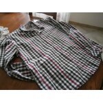Chemise manches longues a carreaux blancs noirs bordeaux taille xl marque esprit