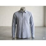 Chemise manches longues fines rayures bleu ciel taille 39 lacoste