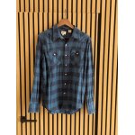 Chemise À manches longues levi's homme - m - noir et bleu À carreaux - très bon État Chemise À manches longues levi's homme - m - noir et bleu À carreaux - très bon État