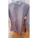 Chemise naf naf coton manches longues bleue imprimée blanc t1 Chemise naf naf coton manches longues bleue imprimée blanc t1