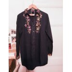 Chemise noire motifs floraux colors 42 xl desigual.