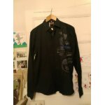 Chemise noire motifs gris / bleus xl desigual.