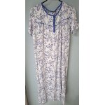 Chemise de nuit - damart - bleu imprim� cachemire