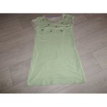 Chemise de nuit etam verte et d�cos fleurs taille 36 tbe