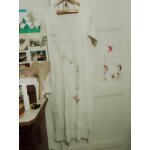 Chemise de nuit longue blanche motifs colorés 40 l blanche porte. Chemise de nuit longue blanche motifs colorés 40 l blanche porte.