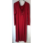 Chemise de nuit longue rouge - xl