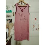 Chemise de nuit rose claire imprime bordeaux 38 m in extenso.