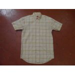 Chemise popeline  carreaux jaune blanche porte
