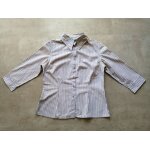Chemise raye manches 3 / 4 taille l zara
