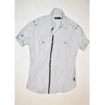 Chemise raye celio blanche et noire