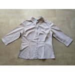 Chemise ray�e manches 3 / 4 taille l zara