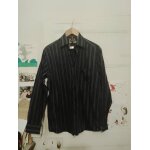 Chemise ray�e noire / grise l pierre cardin.