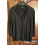 Chemise raye noire / or, marque caroll. taille 44
