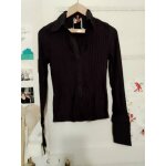 Chemise rayée violette / noire 34 xs camaïeu. Chemise rayée violette / noire 34 xs camaïeu.