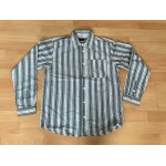Chemise  rayures blanches et vertes manches longues - sergent major - 14 ans