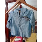 Chemise  rayures bleue / blanche 18 mois vintage annes 90 tape  l'oeil.
