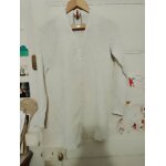 Chemise sans col blanche 34 xs pimkie vintage ann�es 90.