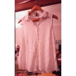 Chemise sans manches blanche motifs palmiers dors 38 m cache cache.