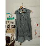Chemise sans manches bleue claire motifs bleus 40 l h&m.