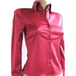 Chemise satin airelle rouge - rose h&m 32 Chemise satin airelle rouge - rose h&m 32