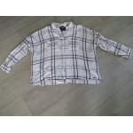 Chemise superdry blanche et lignes bleu marine 2 poches l tbe