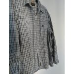 Chemise timberland imprim�e � carreaux bleue marine blanche manches longues homme taille xl