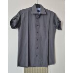 Chemise tommy hilfiger homme taille s / 36 col 37 / 38 gris raye manches courtes