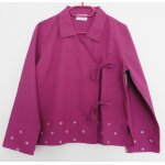 Chemise velours rose. fleurs brodées. etam. coton. polyester. taille 40 Chemise velours rose. fleurs brodées. etam. coton. polyester. taille 40