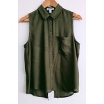 Chemise vert kaki sans manche. blouse. jennyfer. taille 38